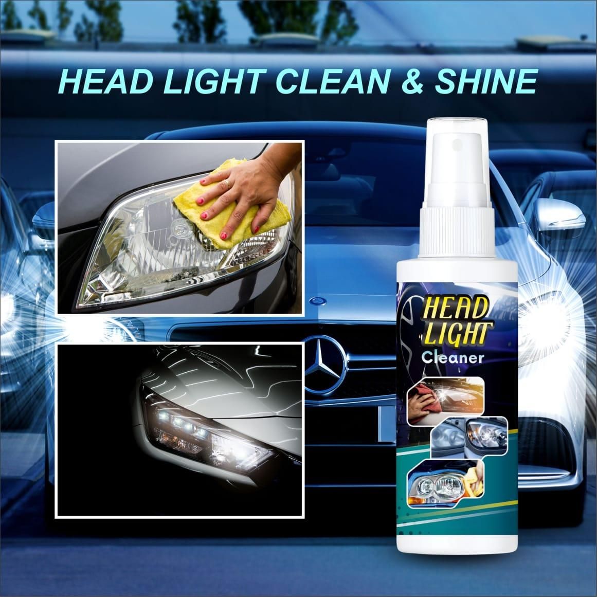 Headlight Lens Cleaner, Restorer, Shiner, for Vehicles (110ml Each, Pack of 2)